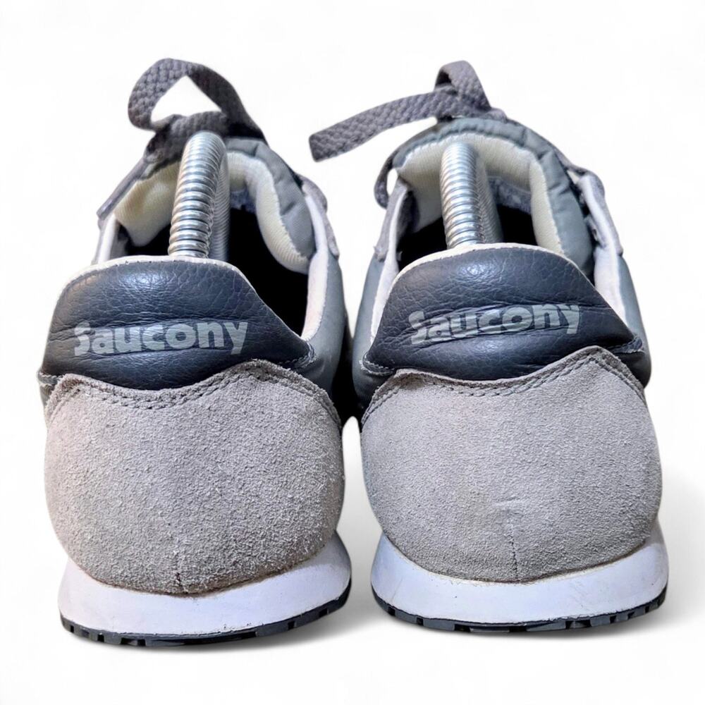 Saucony Bullet Grey White 2943-52 Men Size 7 Low Top Track Retro Shoes Sneakers - Picture 6 of 9